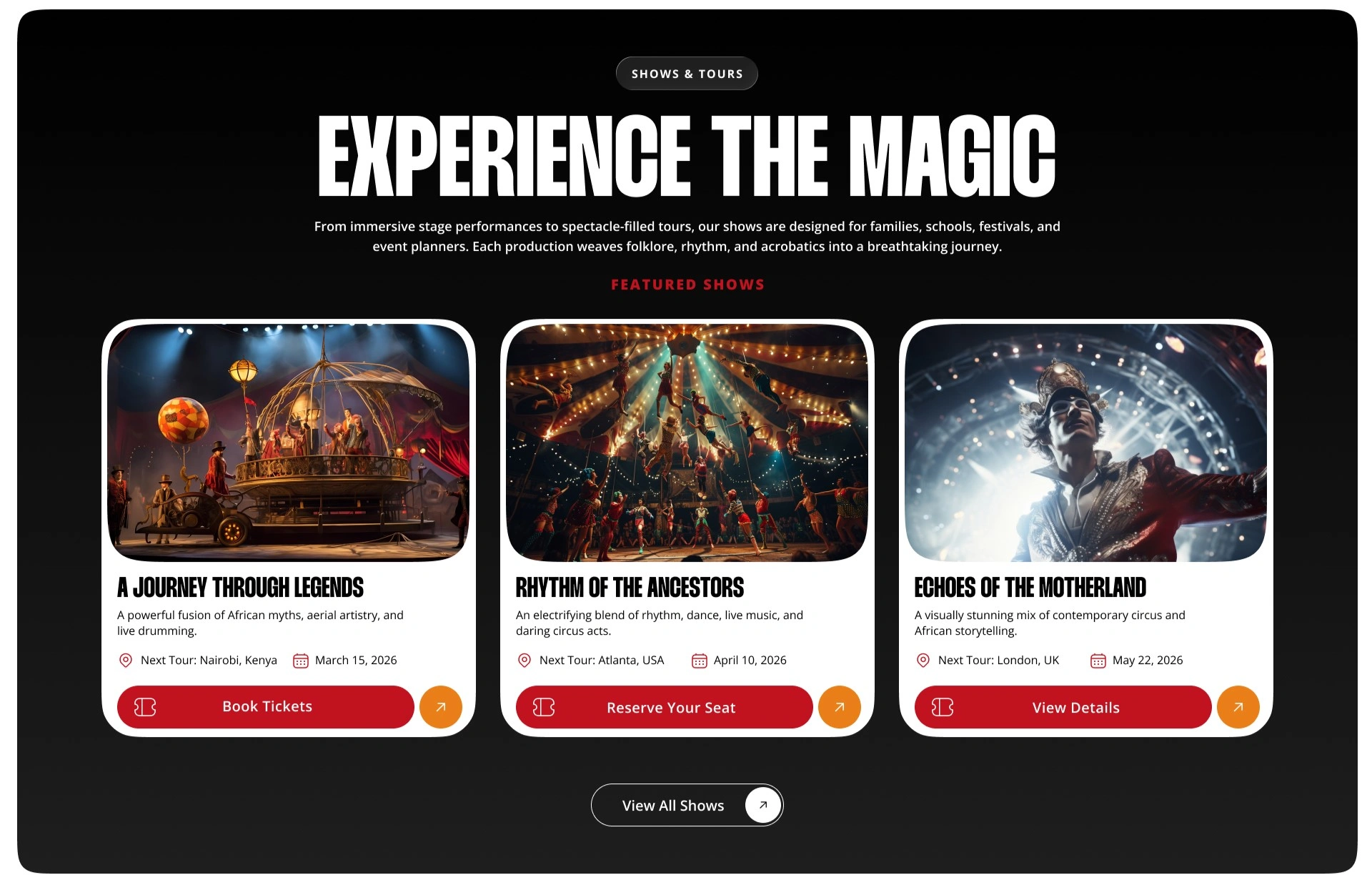 Experience the Magic - Featured Shows