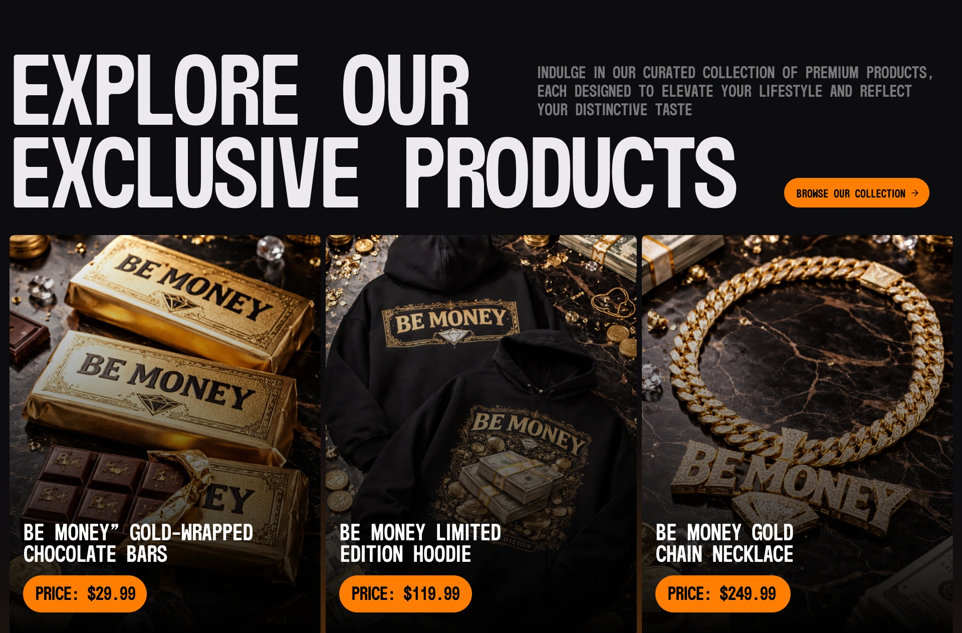 Be Money - Exclusive Products